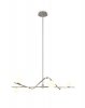 Lampa wisząca dekoracyjna niklowana w nowoczesnym stylu szklane klosze kule FLAMING 368900607 TRIO SELECT